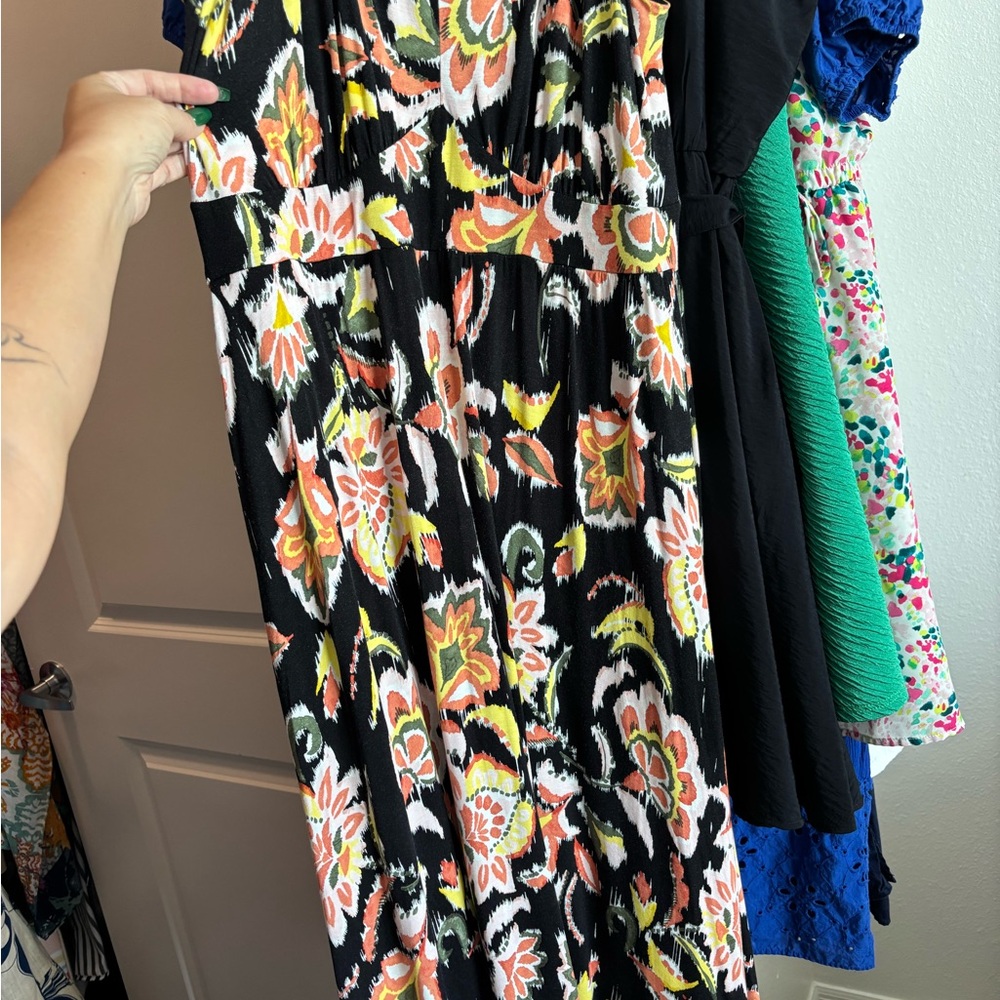 Torrid Black Floral Maxi Dress